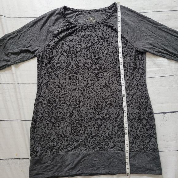 SOMA Size XL Divine Terry Raglan Sleeve Tunic Wallpaper Mini Quartz Feminine - Picture 4 of 9